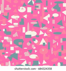 Colorful Abstract Background. Geometric Figures of Different Colors. Modern Digital Pattern