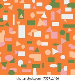 Colorful Abstract Background. Geometric Figures of Different Colors. Modern Digital Pattern