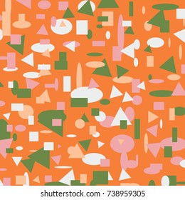 Colorful Abstract Background. Geometric Figures of Different Colors. Modern Digital Pattern