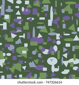 Colorful Abstract Background. Geometric Figures of Different Colors. Modern Digital Pattern