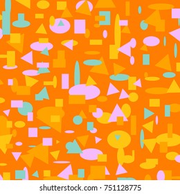 Colorful Abstract Background. Geometric Figures of Different Colors. Modern Digital Pattern