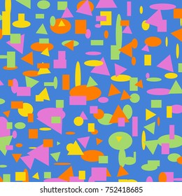Colorful Abstract Background. Geometric Figures of Different Colors. Modern Digital Pattern