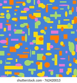 Colorful Abstract Background. Geometric Figures of Different Colors. Modern Digital Pattern
