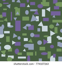 Colorful Abstract Background. Geometric Figures of Different Colors. Modern Digital Pattern