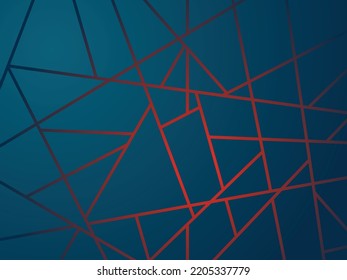 Colorful abstract background with geometric shapes and thin reddish lines