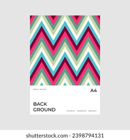 Colorful Abstract Background with Geometric Shapes. Geometric Triangle Waves