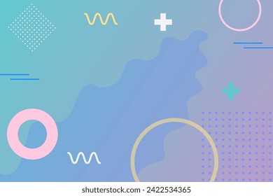 Colorful abstract background with geometric shapes with space for text. Minimal design.