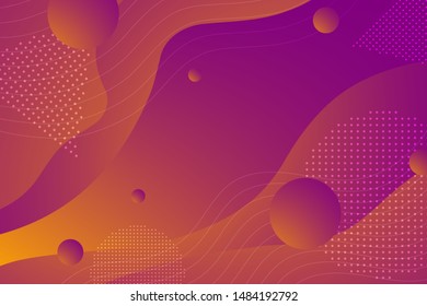 Colorful abstract background and gradation using minimal geometry and wave shape as an element.