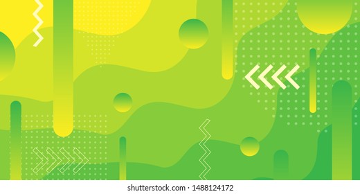 Colorful abstract background and gradation using minimal geometry and wave shape as an element.