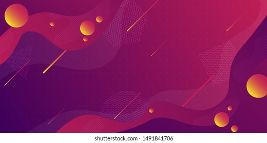 Colorful abstract background and gradation using minimal geometry and wave shape as an element.