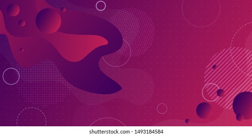 Colorful abstract background and gradation using minimal geometry and wave shape as an element.