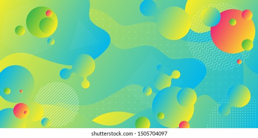 Colorful abstract background and gradation using minimal geometry and wave shape as an element.
