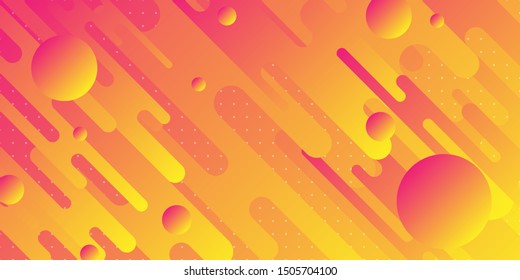 Colorful abstract background and gradation using minimal geometry and wave shape as an element.
