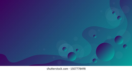 Colorful abstract background and gradation using minimal geometry and wave shape as an element.