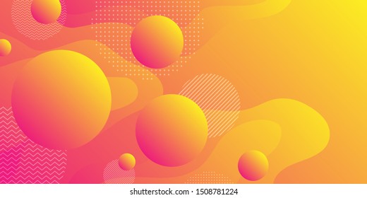 Colorful abstract background and gradation using minimal geometry and wave shape as an element.