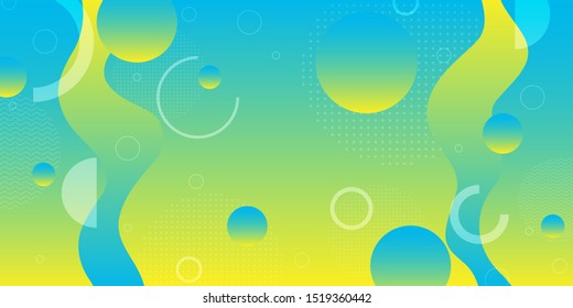 Colorful abstract background and gradation using minimal geometry and wave shape as an element.