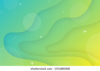 Colorful abstract background and gradation using minimal geometry and wave shape as an element.