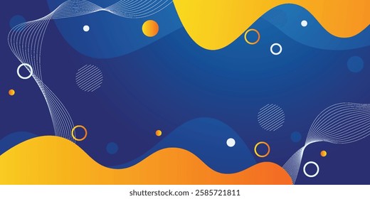 Colorful abstract background with gradient color. blue and Orange elements with fluid gradient. EPS10