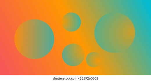 Colorful abstract background with gradient hues and overlapping circles. Modern and vibrant backdrop for design and presentations.