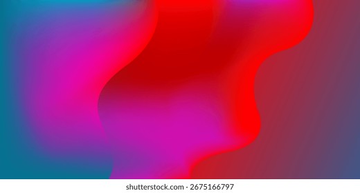 Farbiger abstrakter Hintergrund mit Gradienten und sanften Wellenlinien. Modernes Vektordesign