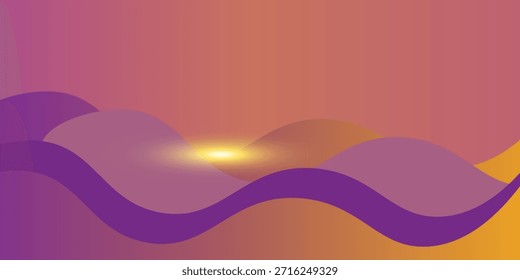 Plano de fundo abstrato colorido com linhas de onda suave gradiente. Design vetorial moderno