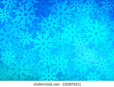 Colorful abstract background with gradient snowflake.