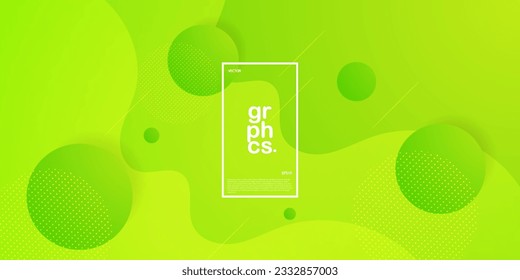 Farbiger abstrakter Hintergrund mit grüner Welle und kreisförmigem Muster-Design-Vektorgrafik für Banner-Cover-Flyer und anderes Element-Grafikdesign. EPS10-Vektor