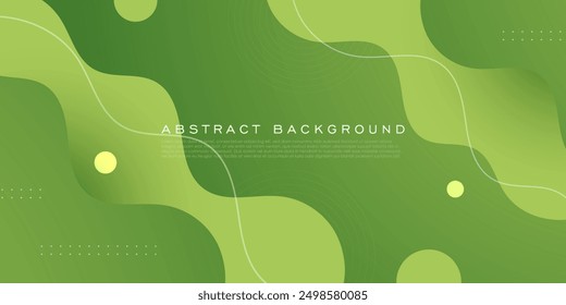 Colorful abstract background with green wave design vector for banner cover book flayer and other element graphic design. Eps10 vector