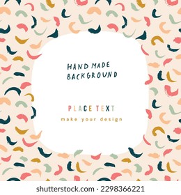 Colorful abstract background with hand drawn paint strokes