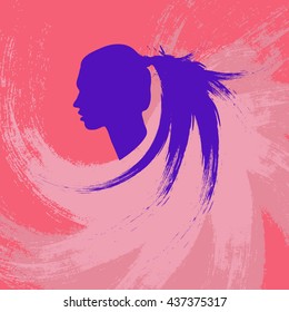 Colorful abstract background with head.