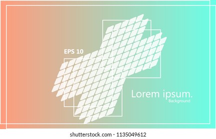 Colorful abstract background. A iayout with a halftone gradient and geometric figures