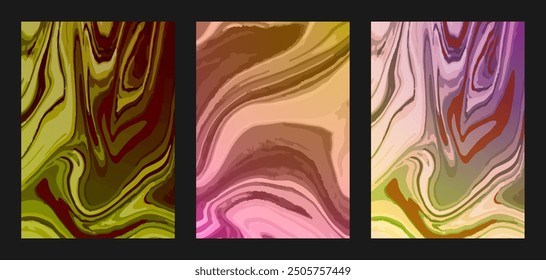 Fondo abstracto colorido. La ilusión de un líquido coloreado. la textura de los patrones de mármol. Diseño de interiores, pinturas, portadas e ideas creativas
