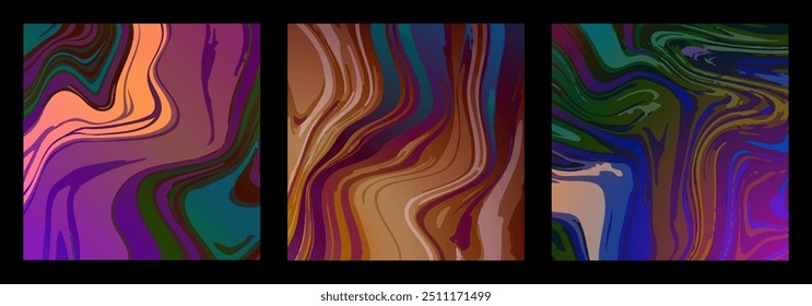 Fundo abstrato colorido. A ilusão de um líquido colorido. A textura de padrões de mármore. Design de interiores, pinturas, capas e ideias criativas
