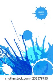 Colorful abstract background. Ink splashes, blots and acrylic textures. 
