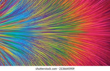 Colorful abstract background with light rays lines in motion