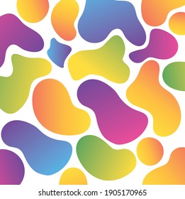 Colorful Abstract Background with liquid drops splash. Abstract free form colorful shapes background. Colorful gradations. Fluid shapes. Colorful Flow Shapes 