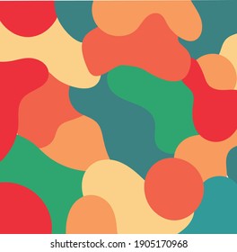 Colorful Abstract Background with liquid drops splash. Abstract free form colorful shapes background. Colorful gradations. Fluid shapes. Colorful Flow Shapes 
