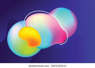 Colorful abstract background with liquid shapes Vector illustration Eps 10