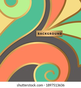 Fondo colorido y abstracto. Modelo de patrón de lujo. Elementos de diseño ornamental vectorial. Ideal para la invitación, el embalaje, el volante, el papel pintado o cualquier idea deseada.