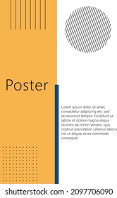 Farbiger abstrakter Hintergrund im Memphis-Stil mit geometrischen Formen. Poster, Banner, Bildschirmhintergrund