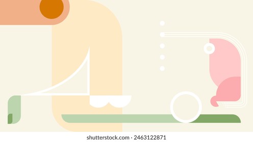 Colorful Abstract Background, Modern Style Social Media Post Network Background, Geometric Shape, Graphic Composition, Cover Design, Banner, Advertising Poster Promo Template Vector Art Illustration
