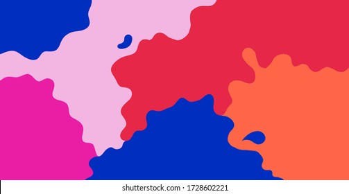 Fondo colorido y abstracto. Patrón vectorial moderno con formas abstractas multicolor.