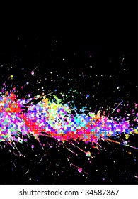 colorful abstract background from mosaic tiles, vector without gradient