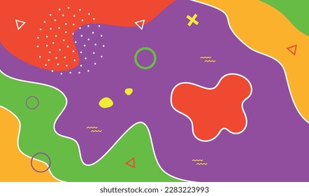 Colorful abstract background. Multicolored template with dynamic colors. Vector abstract background texture with liquid shape design.