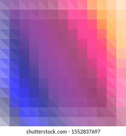 Colorful abstract background from multi-colored triangles. Vector pattern of colored geometric shapes.
