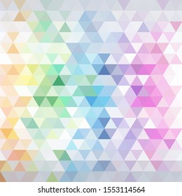 Colorful abstract background from multi-colored triangles. Vector pattern of colored geometric shapes.