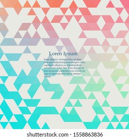 Colorful abstract background from multi-colored triangles. Vector pattern of colored geometric shapes.
