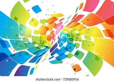 Colorful abstract background, multicolored and white