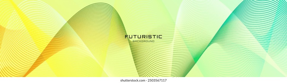 Colorful abstract background on bright space with glowing waves shape effect decoration. Modern graphic design element with flowing lines style concept for poster, web, flyer, card, or brochure cover