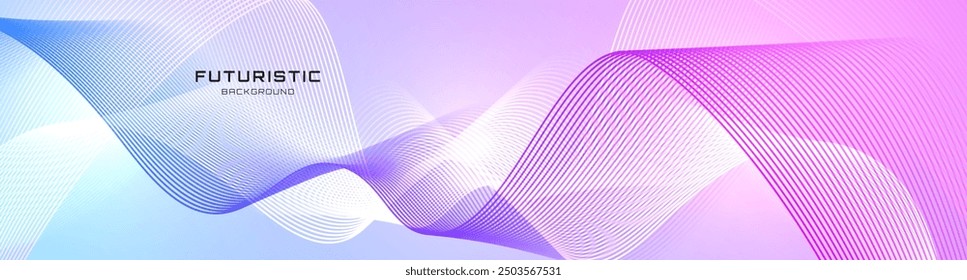 Colorful abstract background on bright space with glowing waves shape effect decoration. Modern graphic design element with flowing lines style concept for poster, web, flyer, card, or brochure cover